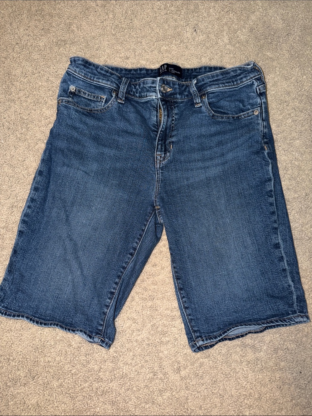 GAP Light to Medium Blue Denim Bermuda Shorts
